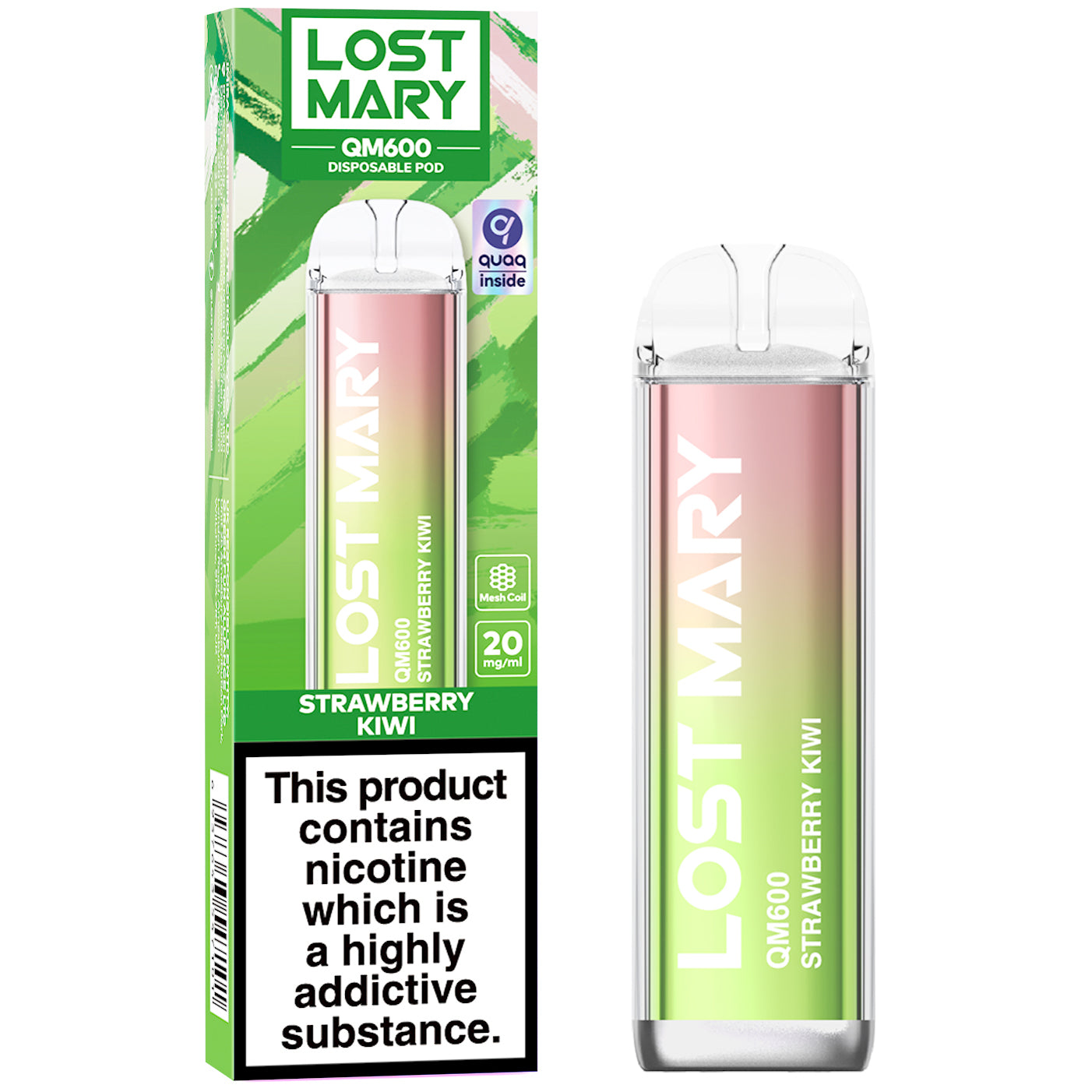 Lost Mary QM600 Disposable Vape Device - Strawberry Kiwi