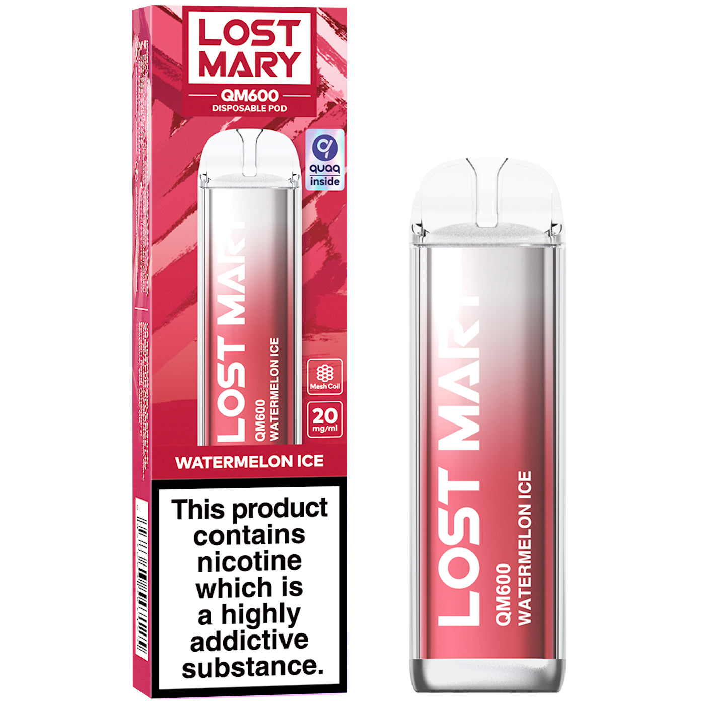 Lost Mary QM600 Disposable Vape Device - Watermelon Ice