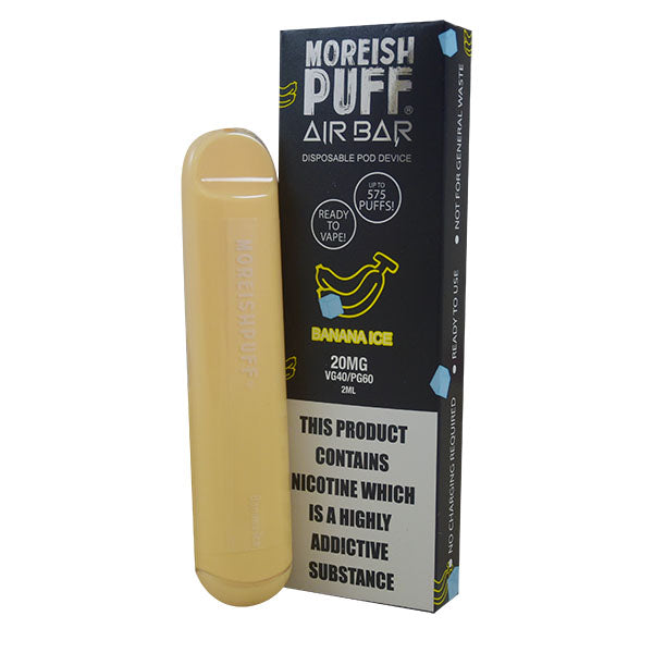 Moreish Puff Air Bar Banana Ice Disposable Pod Device