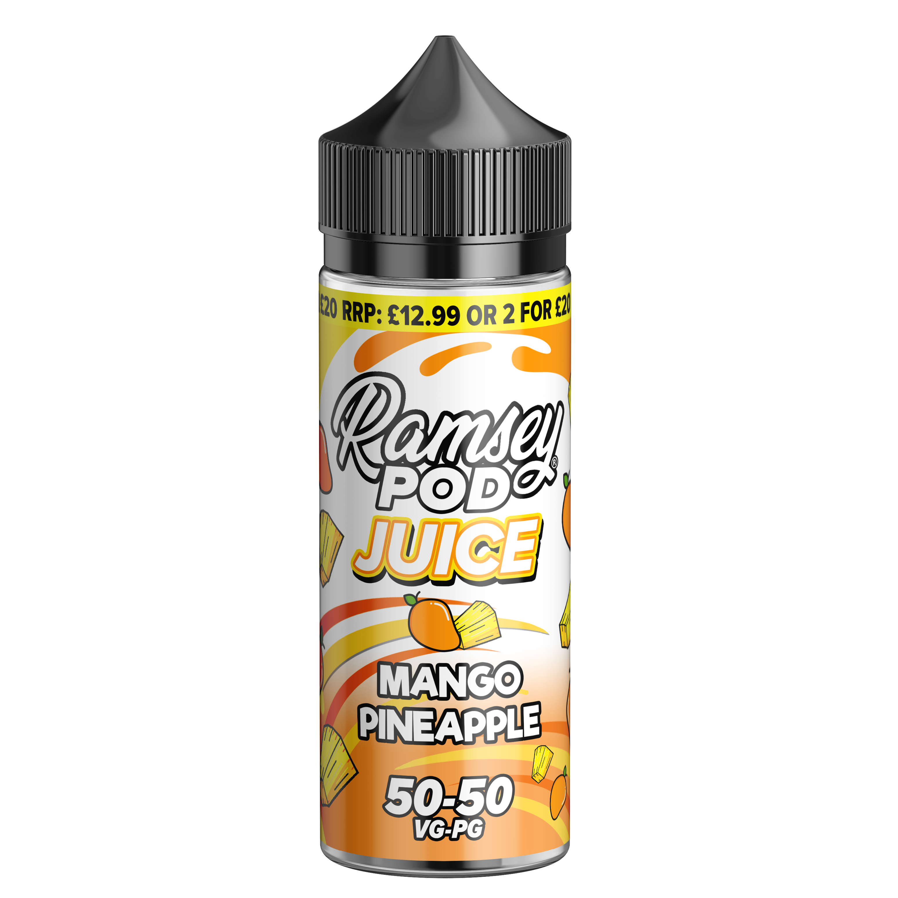 Ramsey Pod Juice Mango Pineapple 0mg 100ml Short Fill E-Liquid - Non Price Marked