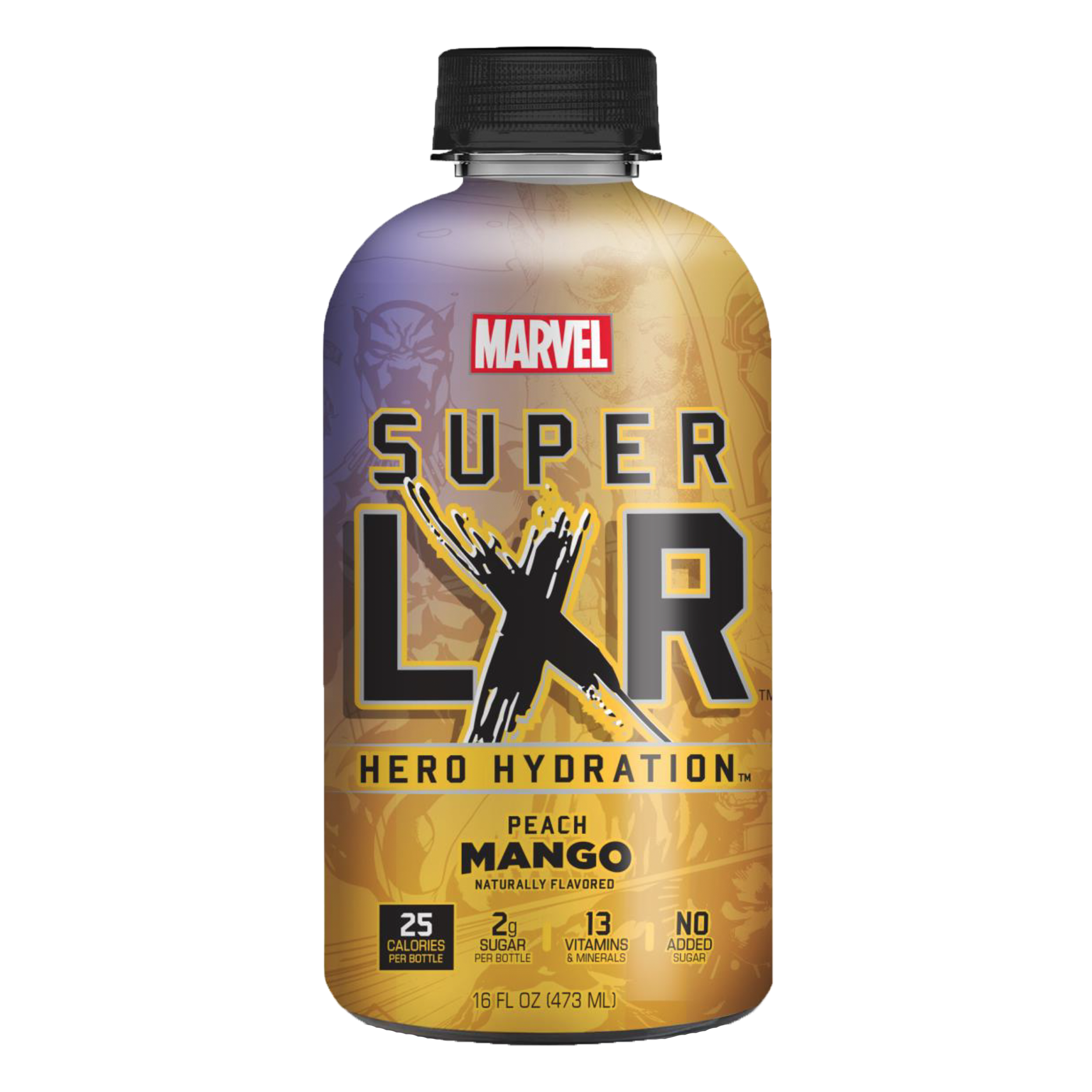 AriZona x Marvel Super LXR Hydration Drink - Peach Mango - 1 Bottle (475ml)