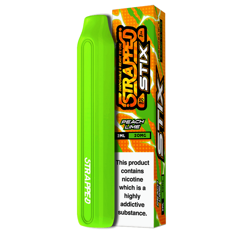 Strapped Stix Disposable Vape Device - Peach Lime