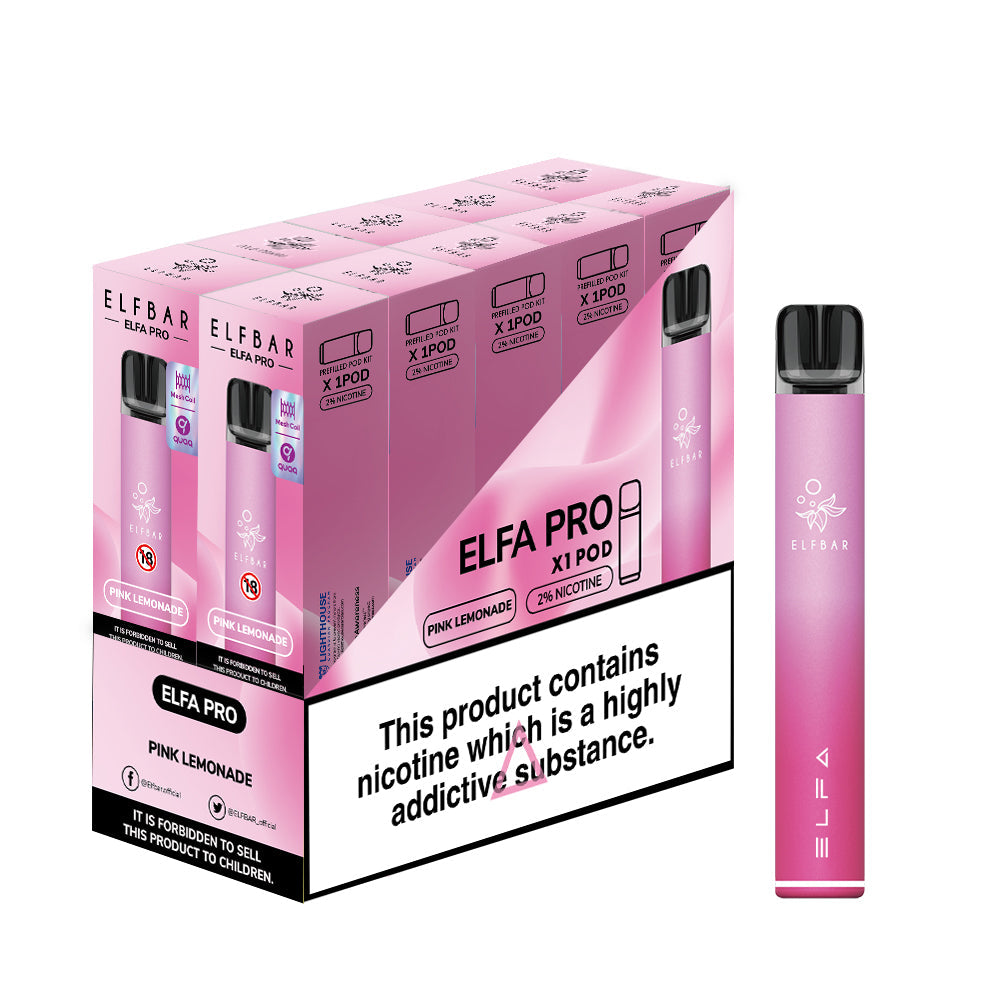 Elf Bar Elfa Pro Pod Kit - Aurora Pink - PACK OF 10