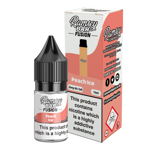 Ramsey Bar Fusion Peach Ice 10ml Nic Salt