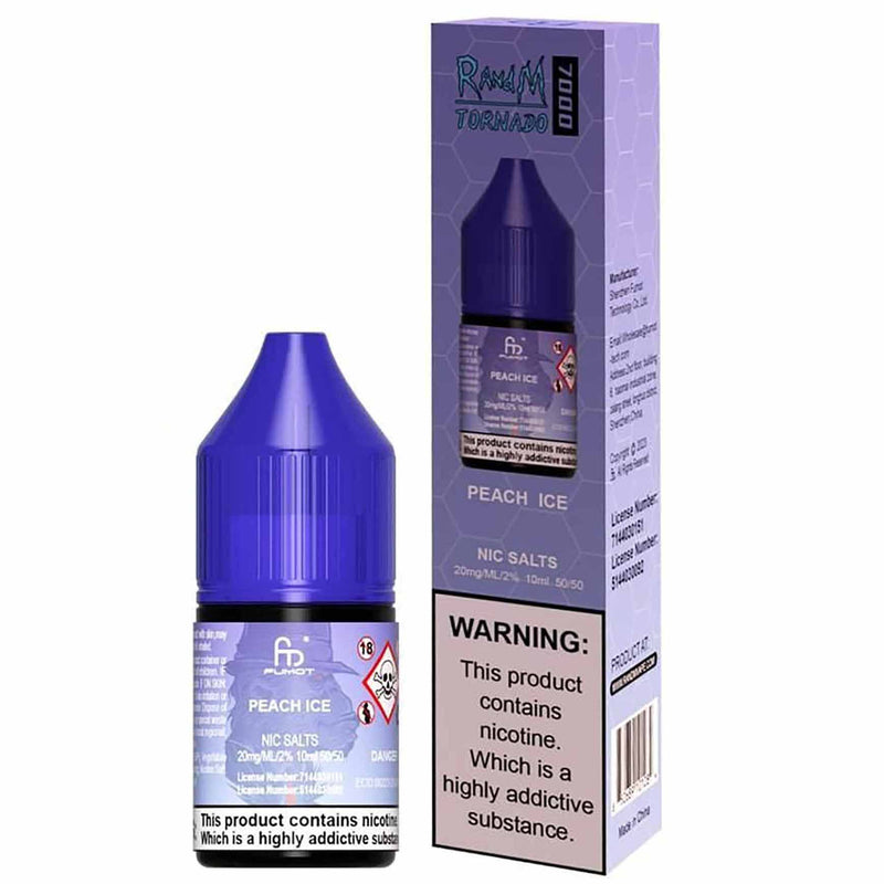 Peach Ice RandM 7000 10ml Nic Salt