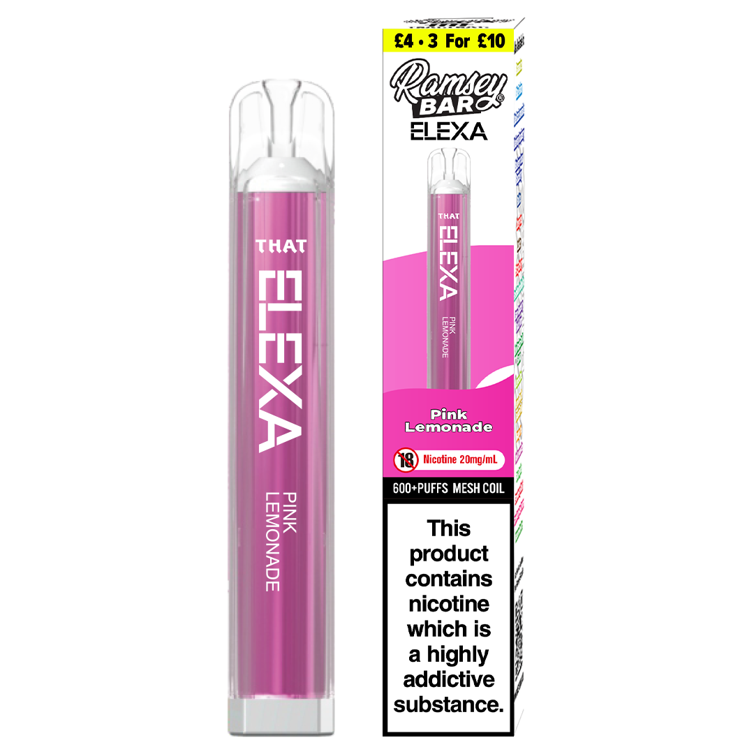 Ramsey Bar Elexa Disposable Vape Device 20mg - Pink Lemonade