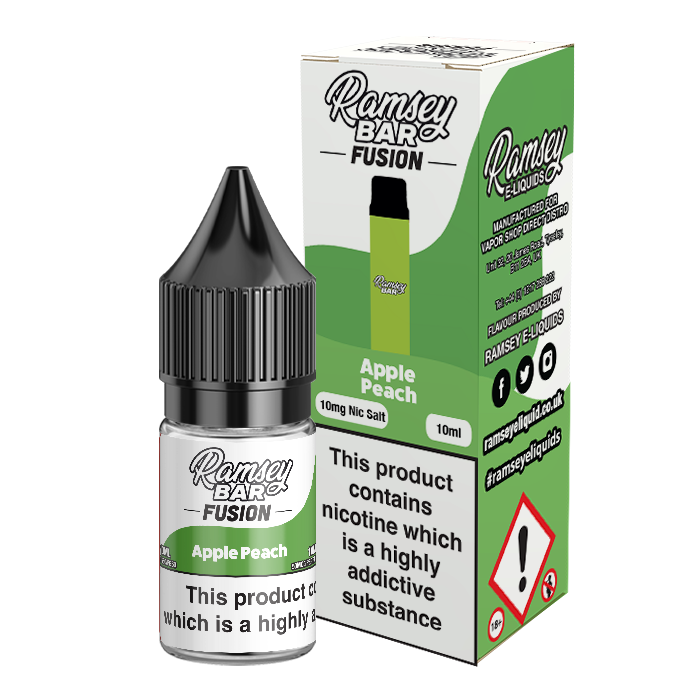 Ramsey Bar Fusion Apple Peach 10ml Nic Salt 10mg