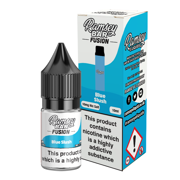 Ramsey Bar Fusion Blue Slush 10ml Nic Salt 10mg