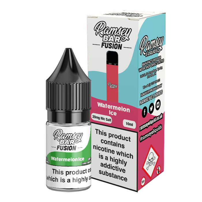 Ramsey E-Liquids Fusion: Watermelon Ice 10ml Nic Salt