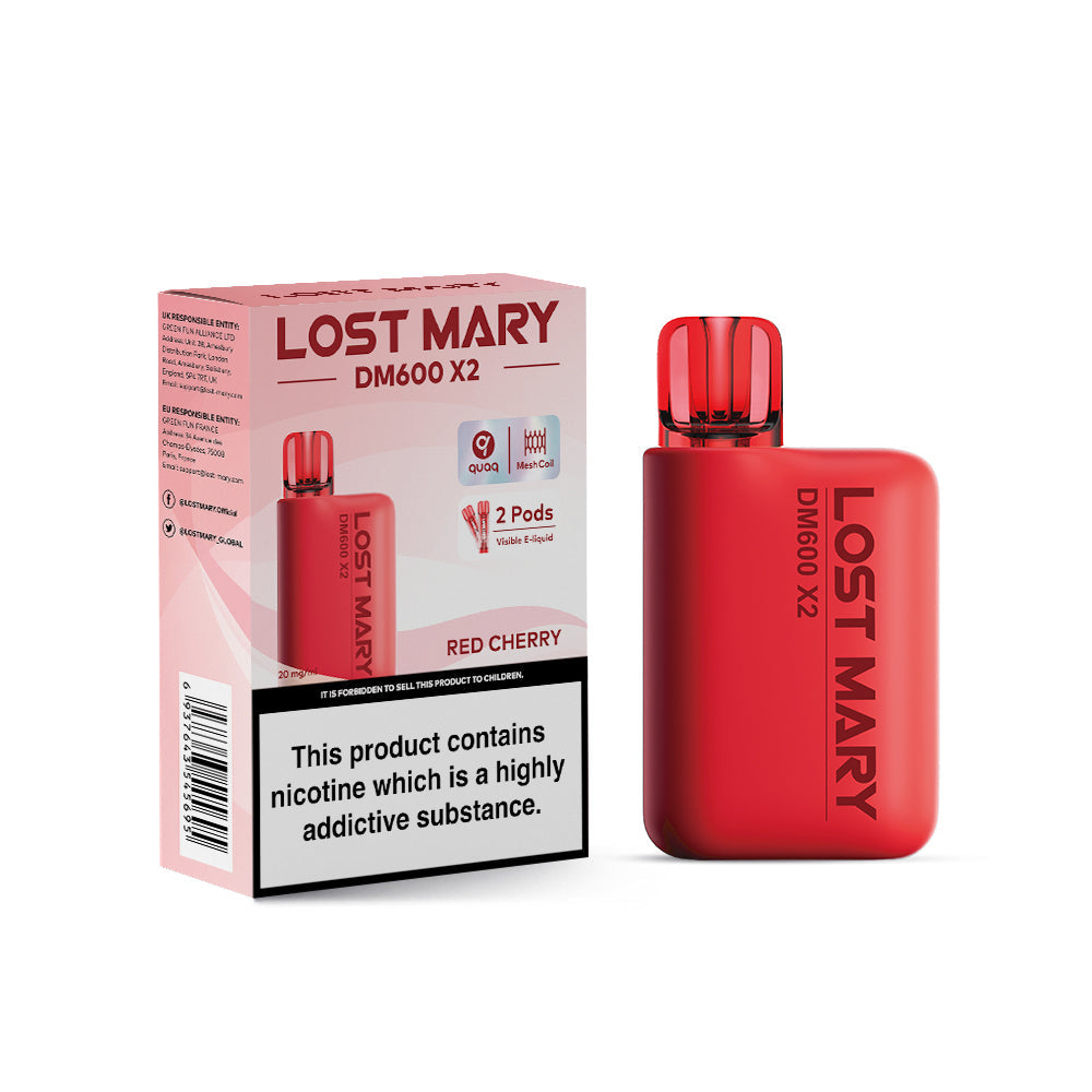 Lost Mary DM600 X2 Disposable Vape - Red Cherry