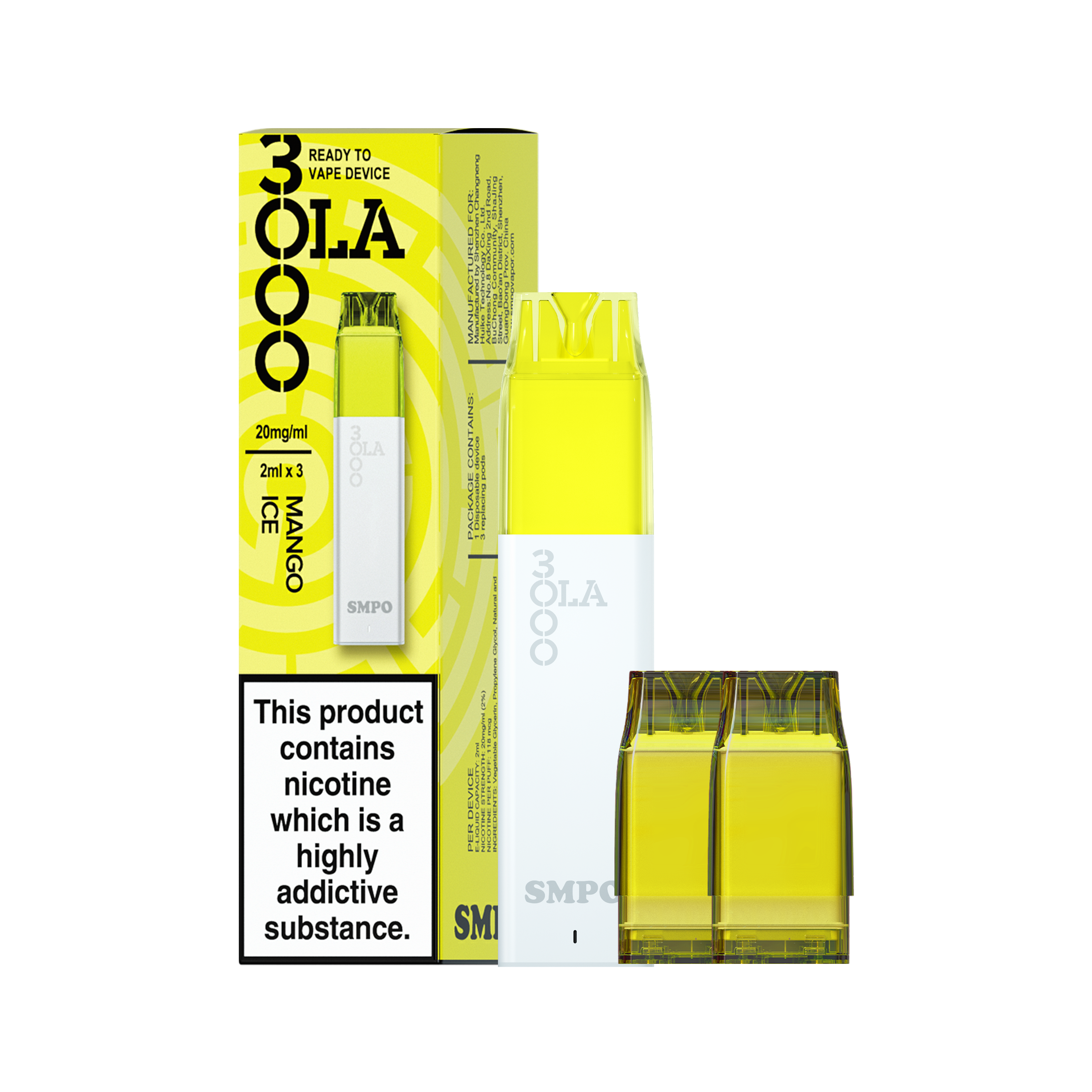 OLA 3000 Pod Disposable - Mango Ice