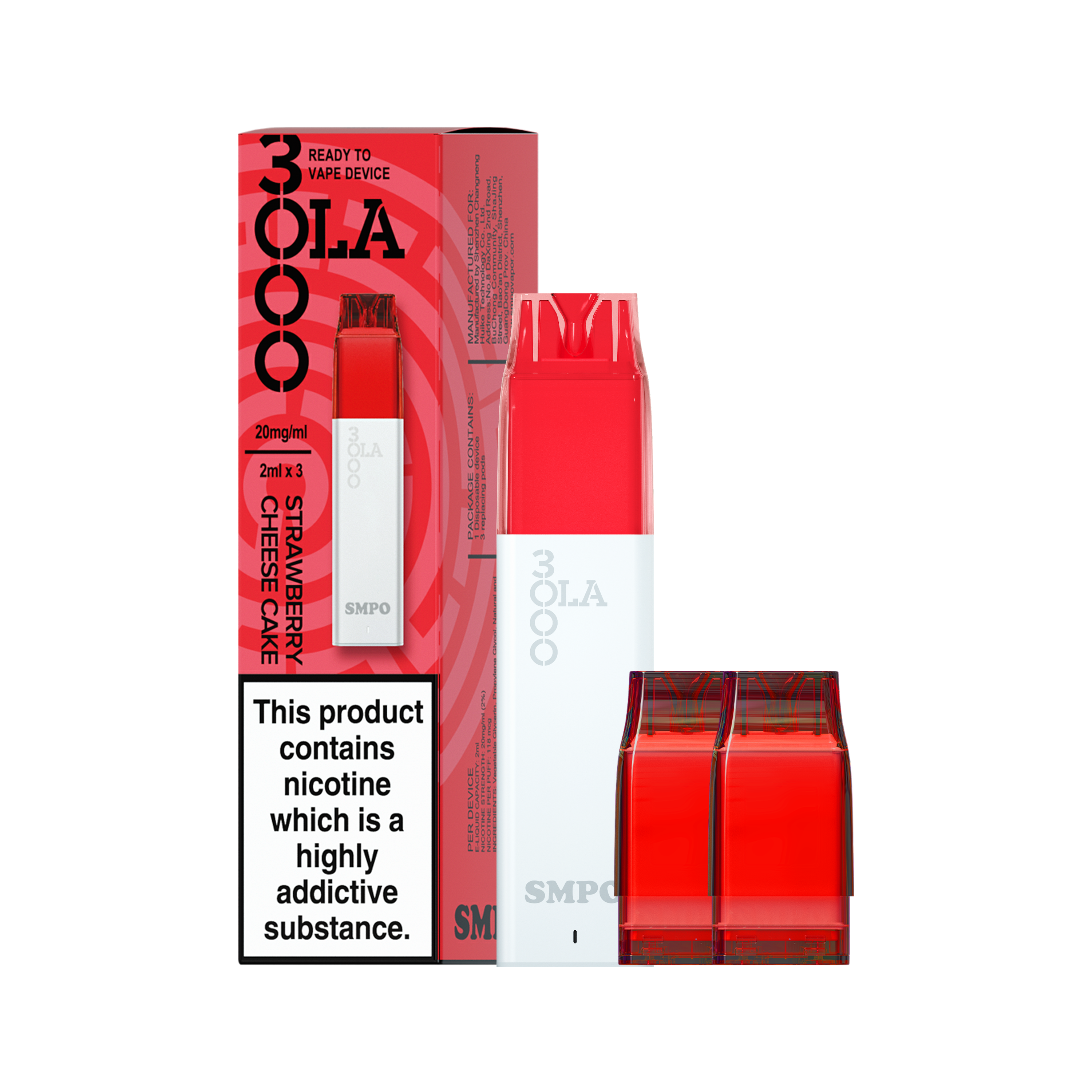 OLA 3000 Pod Disposable - Strawberry Cheese cake