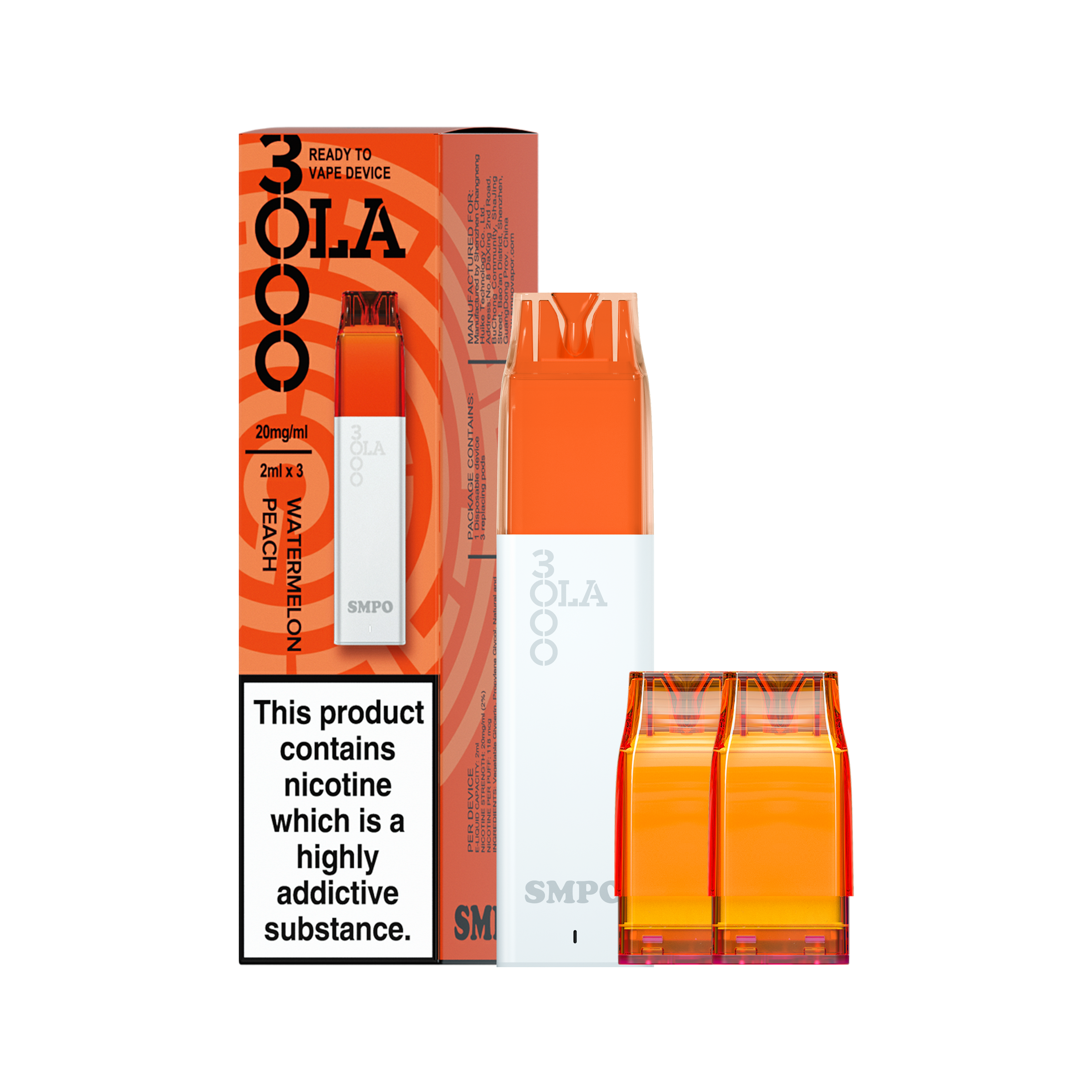 OLA 3000 Pod Disposable - Watermelon Peach