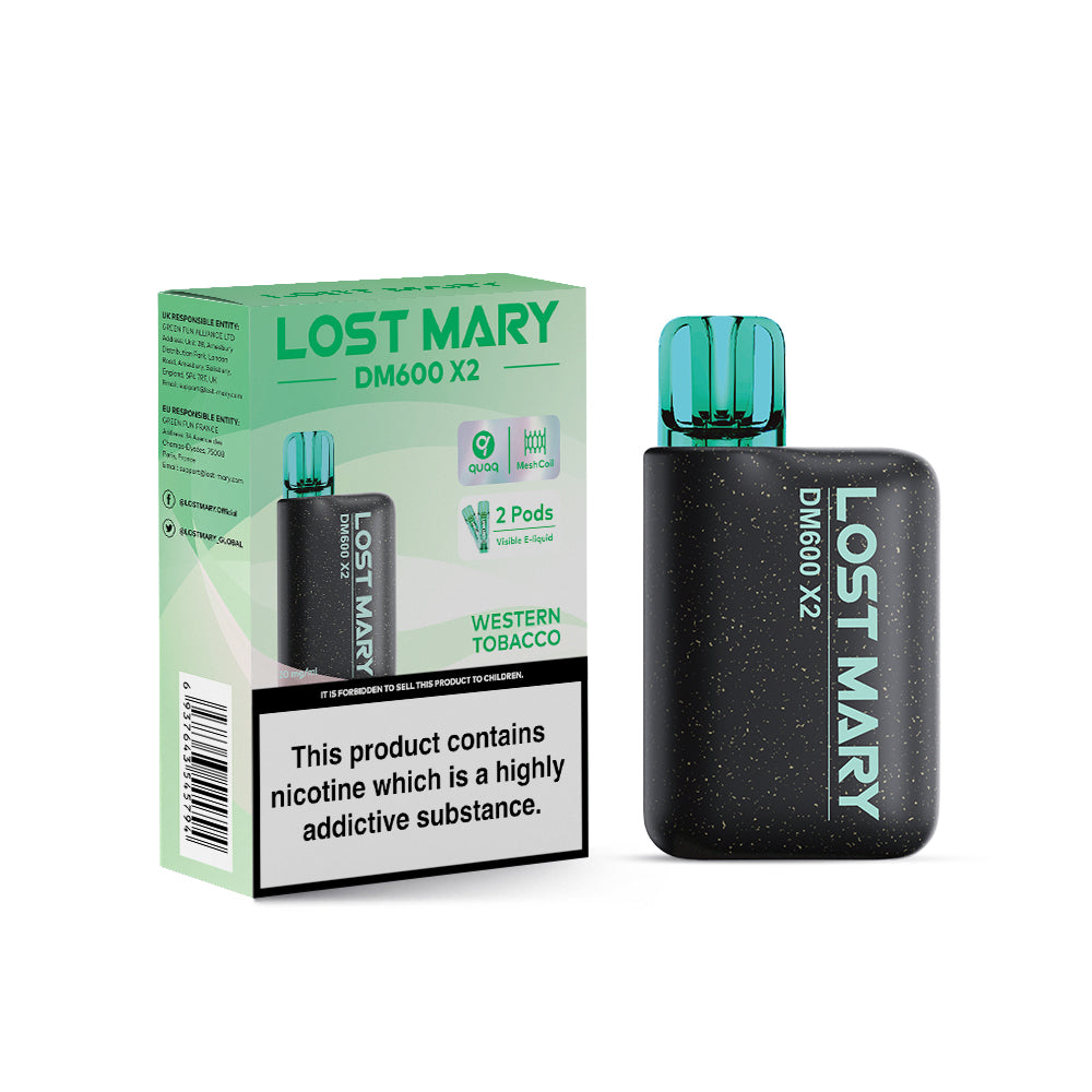 Lost Mary DM600 X2 Disposable Vape - Western Tobacco