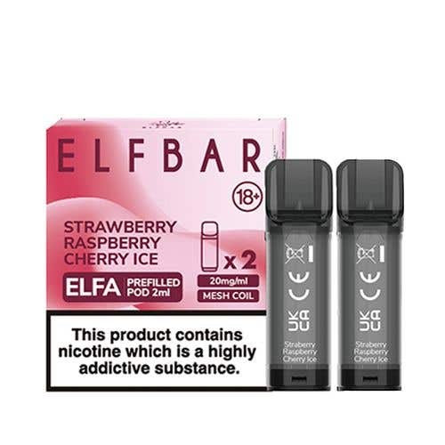 Elf Bar Elfa Prefilled Pods 2pcs - Strawberry Raspberry Cherry Ice (New)