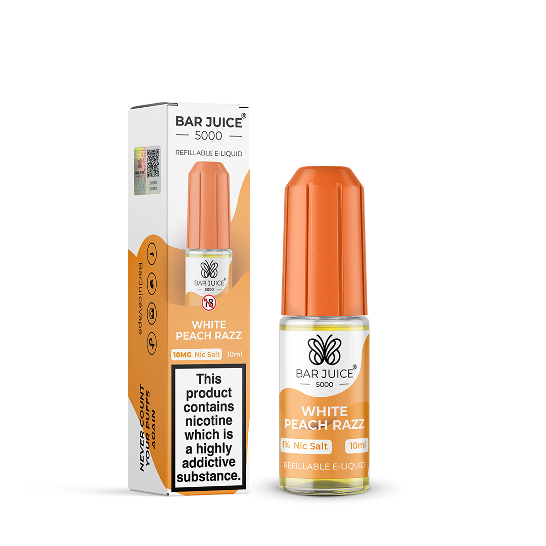 Bar Juice 5000 White Peach Razz 10ml Nic Salt - 10mg