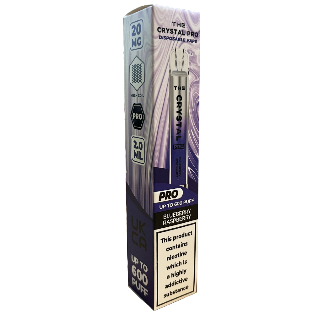 The Crystal Bar Pro Disposable Vape Device - Blueberry Raspberry