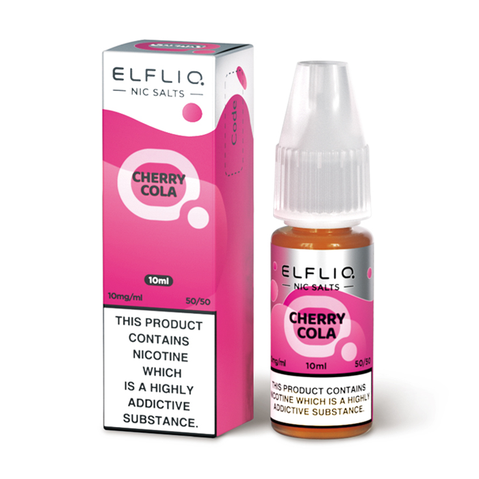 ELFLIQ Official Elf Bar Nic Salt 10ml Cherry Cola 10mg