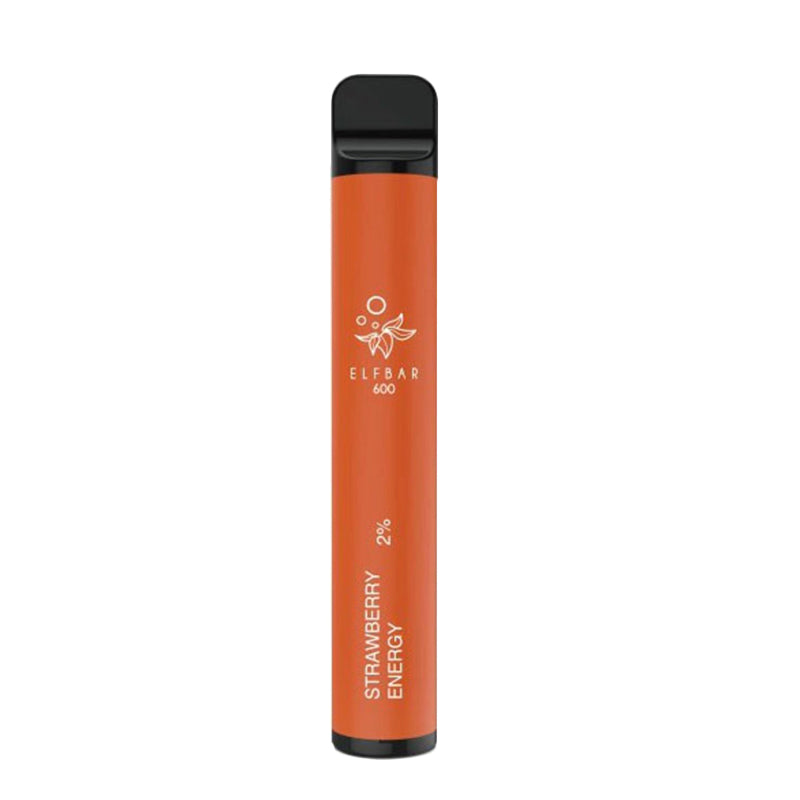 Elf Bar 600 Disposable Vape Device (0MG ZERO NICOTINE) - Strawberry Elfbull