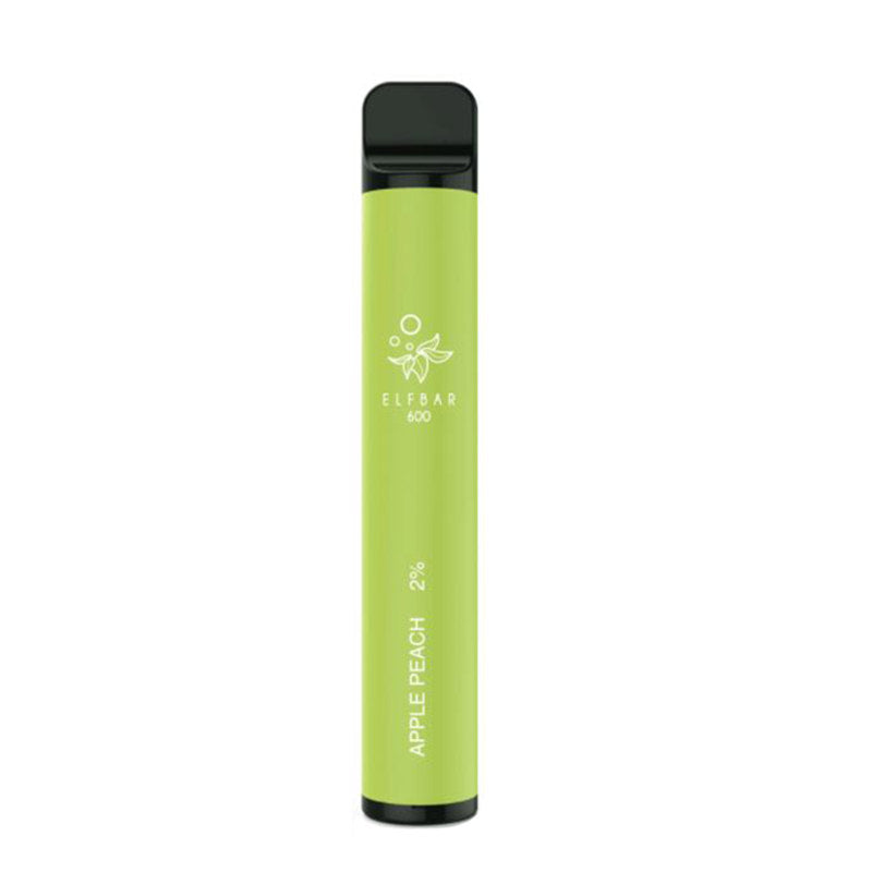 Elf Bar 600 Disposable Vape Device (0MG ZERO NICOTINE) - Apple Peach
