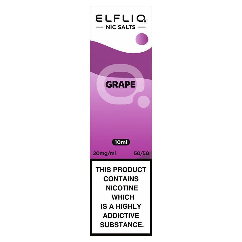 ELFLIQ Official Elf Bar Nic Salt 10ml Grape 10mg