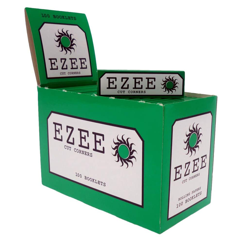 EZEE Cut Corners Green Regular Rolling Papers (100pcs)