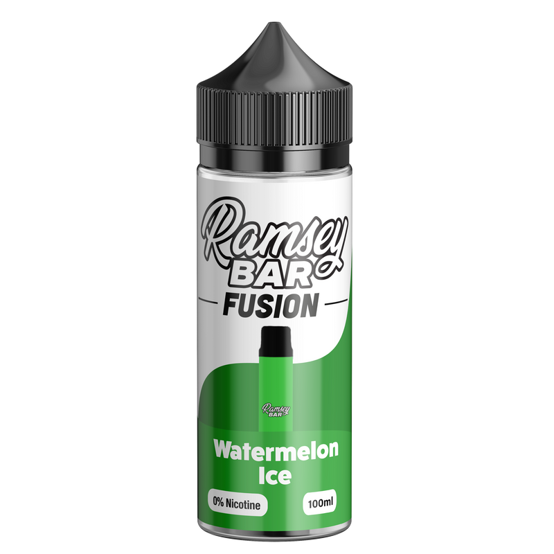 Ramsey Bar Fusion Watermelon Ice 0mg 100ml Short Fill E-Liquid