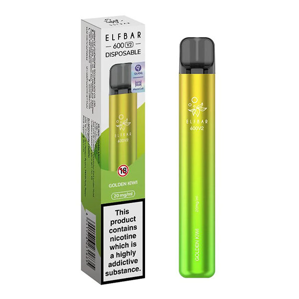 Elf Bar 600 V2 Disposable Vape 20mg - Golden Kiwi