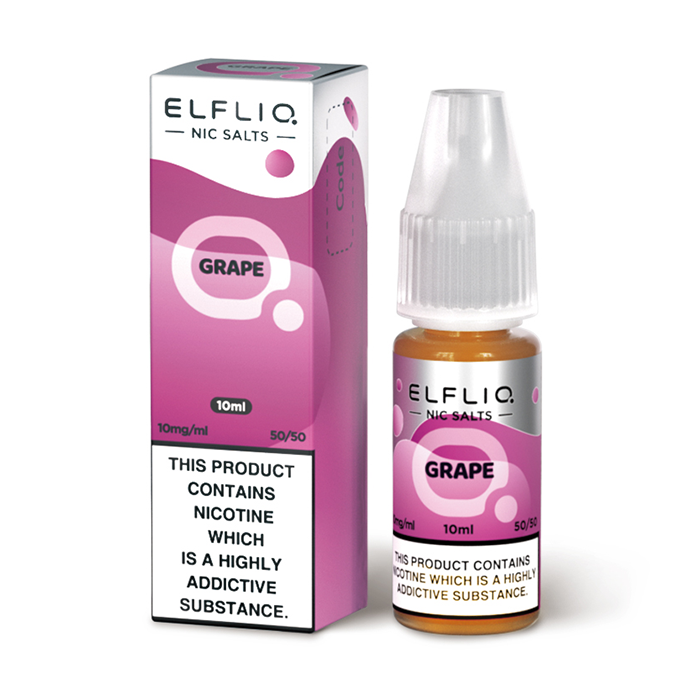 ELFLIQ Official Elf Bar Nic Salt 10ml Grape 10mg