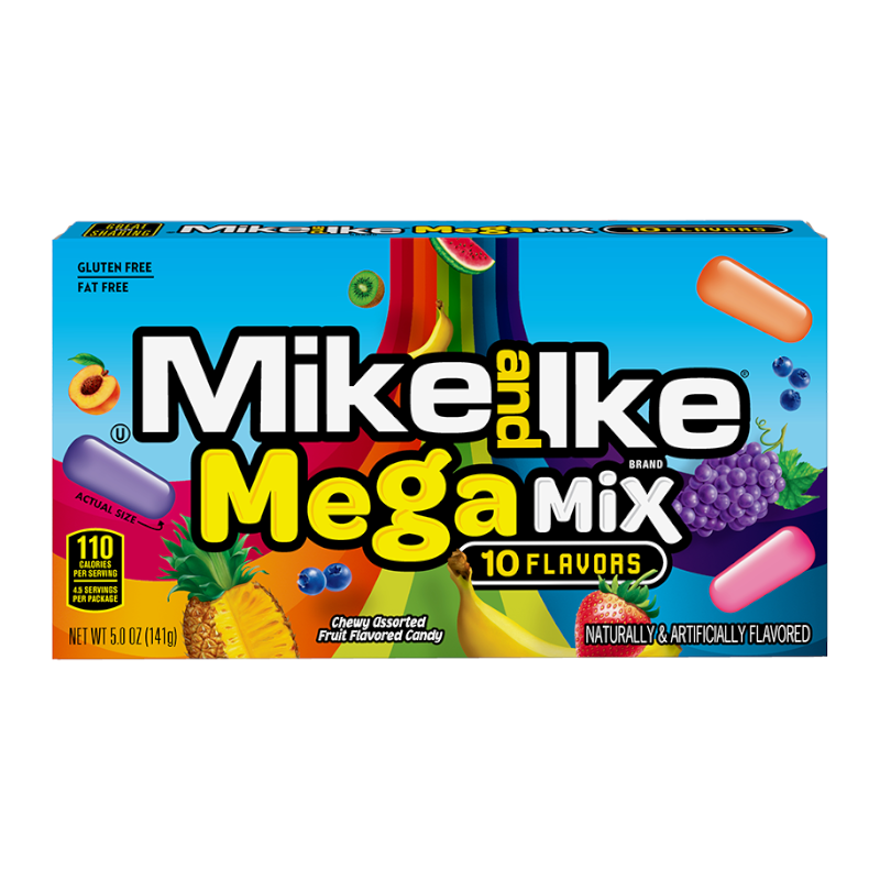 Mike and Ike Mega Mix Theatre Box 5oz (141g) - CASE 12CT