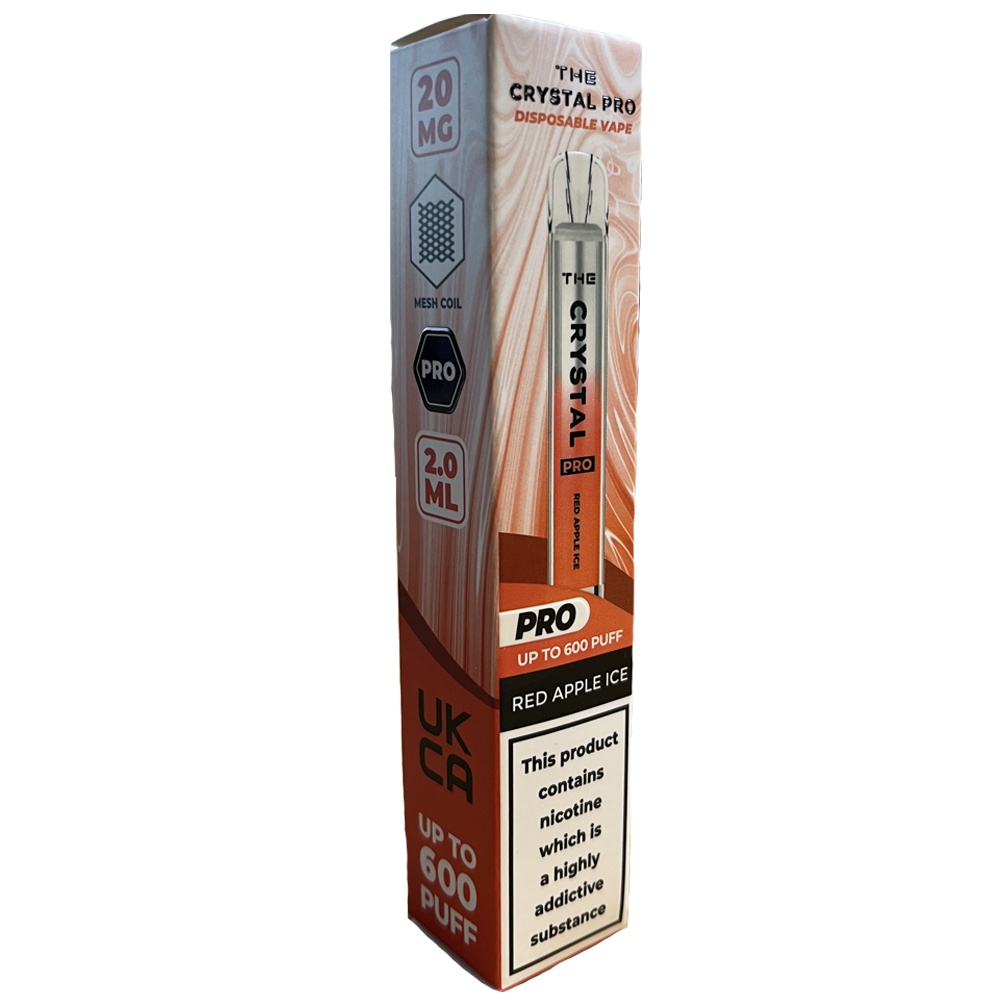 The Crystal Bar Pro Disposable Vape Device - Red Apple Ice
