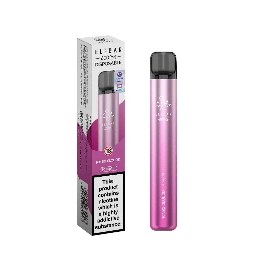 Elf Bar 600 V2 Disposable Vape 20mg - Rinbo Cloudd