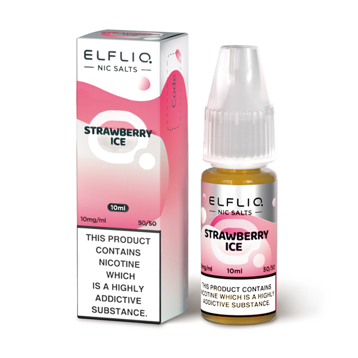 ELFLIQ Official Elf Bar Nic Salt 10ml Strawberry Ice 10mg