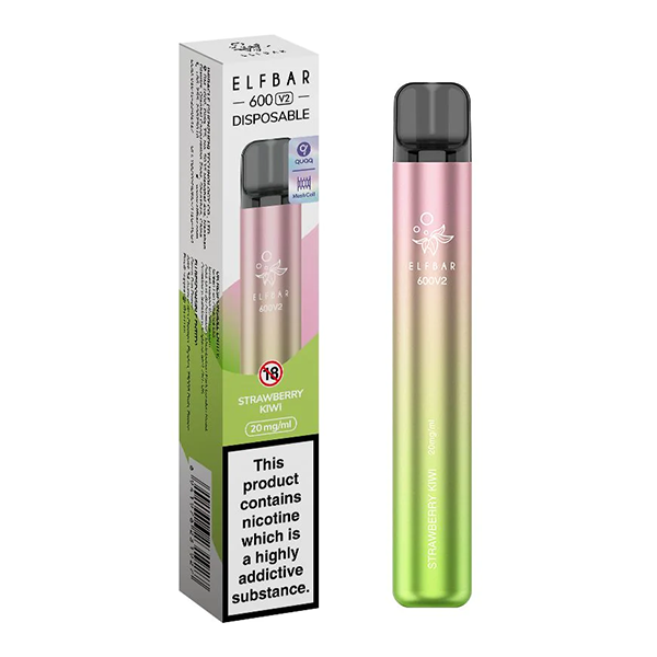 Elf Bar 600 V2 Disposable Vape 20mg - Strawberry Kiwi