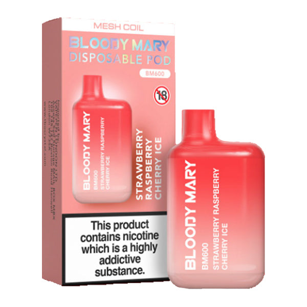 Bloody Mary BM600 Disposables - Strawberry Raspberry Cherry Ice